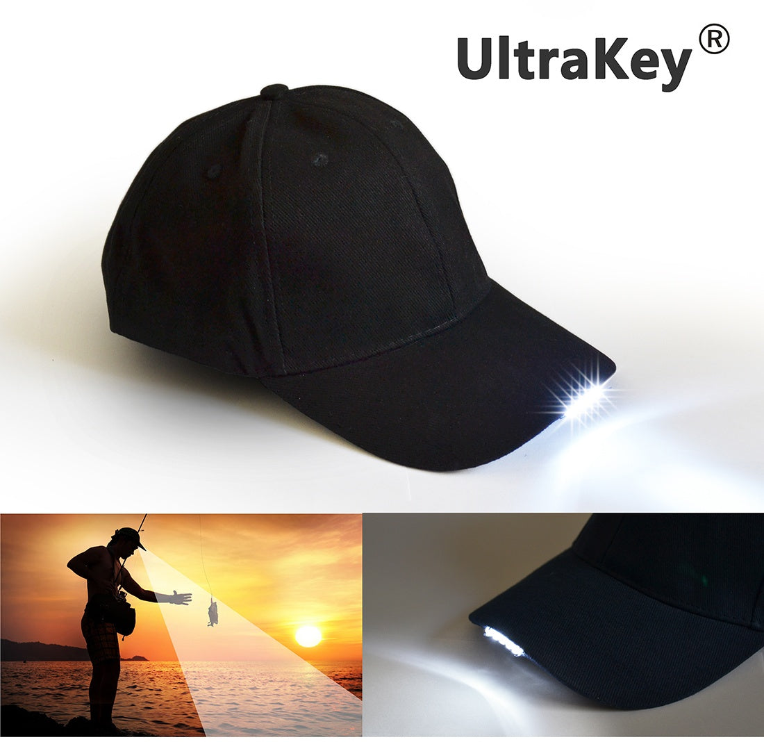 Super Bright LED Cap Glow in dark for Reading Fishing Jogging LED Lights Sport Hat baseball caps 5 LED lights hats