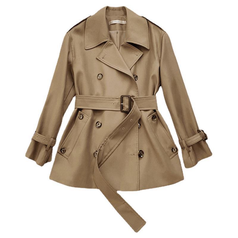 High quality trench coat for women's 2023 new spring and autumn short style, small stature, autumn thin coat, trendy women's clothing